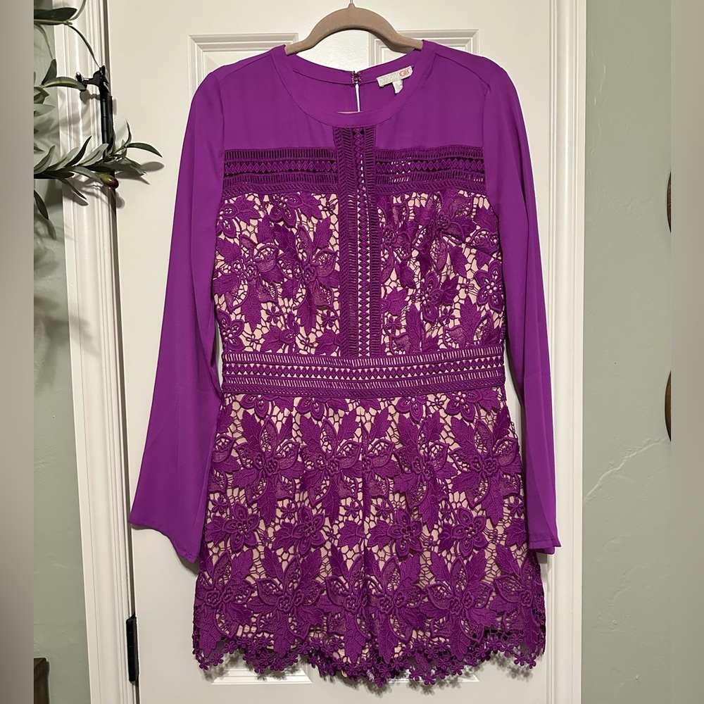 Gianni Bini Purple Lace Dress